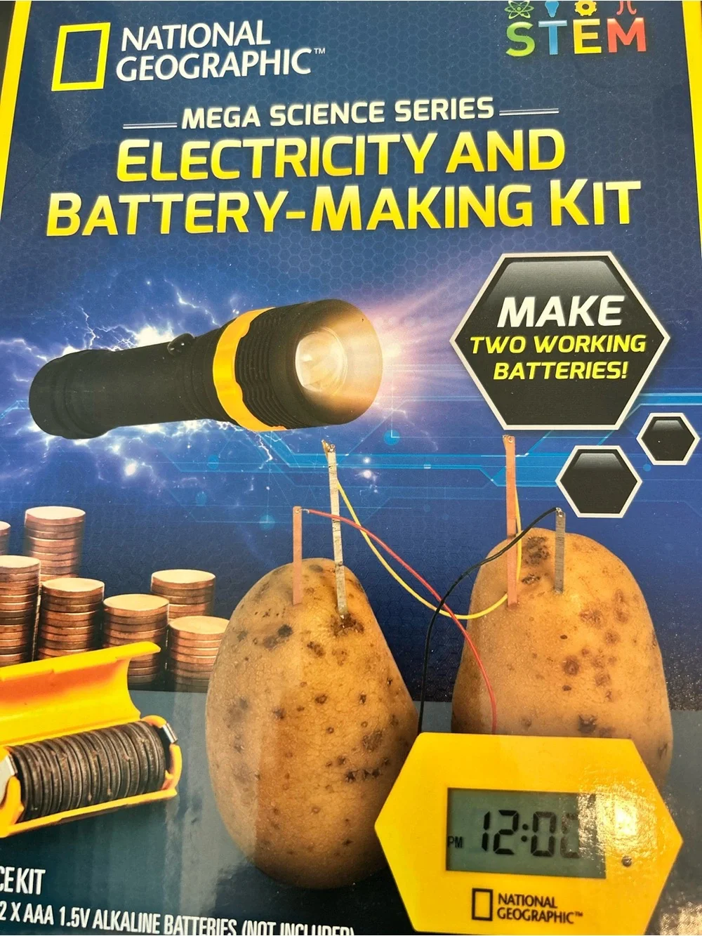 National Geographic Blue and Yellow Electricity & Battery Science Kit